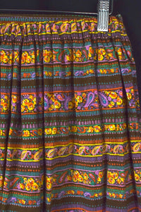 Reworked Colourful Paisley Print Skirt