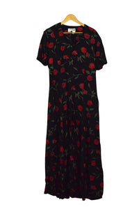 Abstract Floral Print Dress
