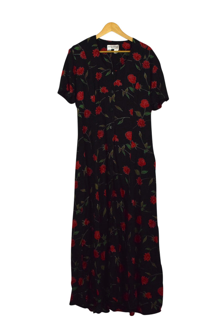 Abstract Floral Print Dress