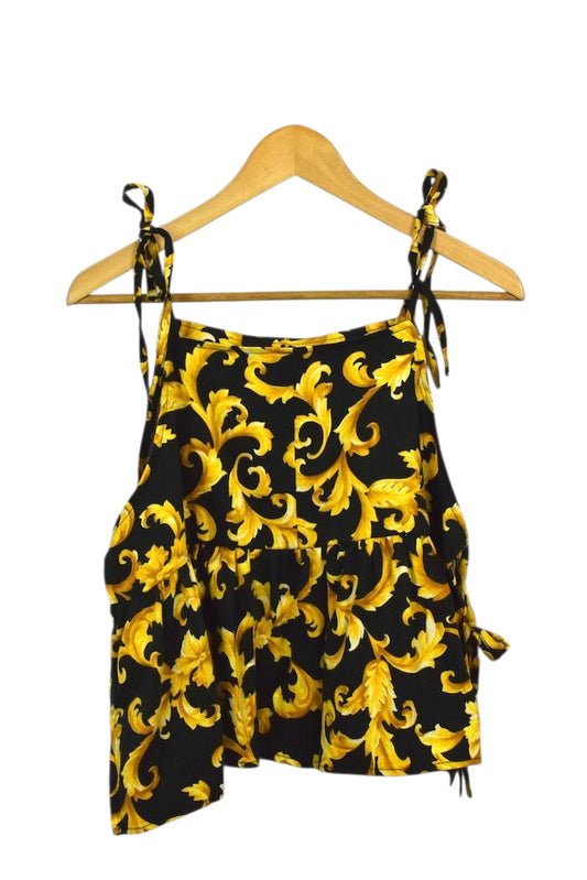 Reworked Baby Doll Tie Up Top
