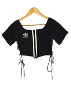 Load image into Gallery viewer, Reworked Adidas Brand Crop Top
