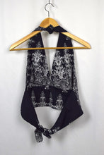 Load image into Gallery viewer, Reworked Floral Print Tie-Up Crop Top
