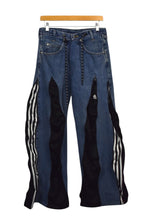 Load image into Gallery viewer, Reworked Adidas Brand Zip-Up Jeans
