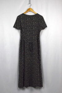Navy Floral Print Dress