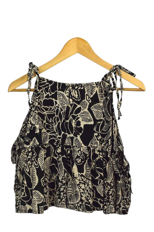 Reworked Baby Doll Tie Up Top
