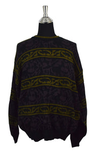 Abstract Striped Knitted Jumper