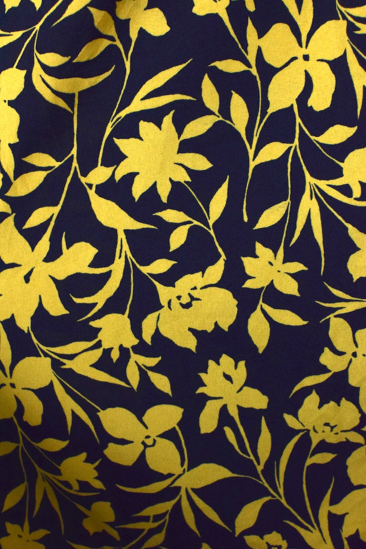 Reworked Daffodil Print Skirt