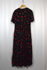 Abstract Floral Print Dress