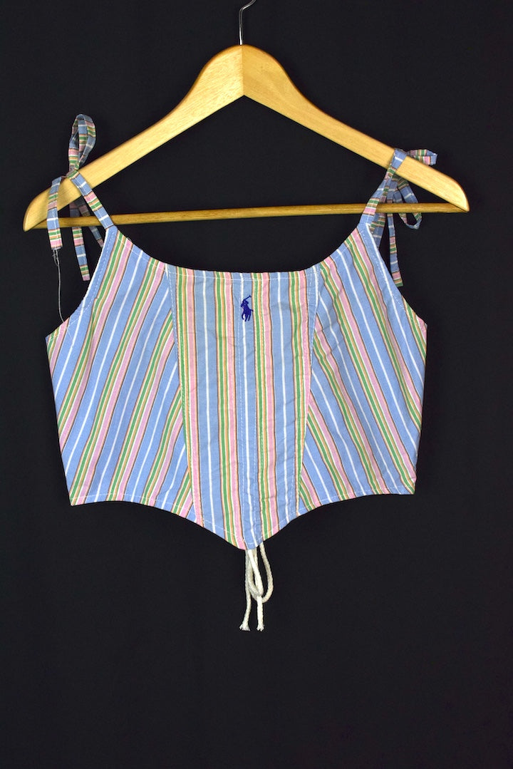 Reworked Ralph Lauren Brand Corset Style Top