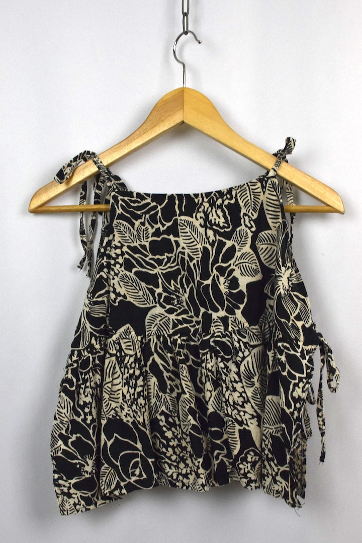 Reworked Baby Doll Tie Up Top