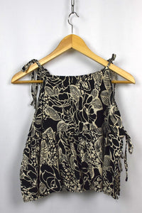 Reworked Baby Doll Tie Up Top