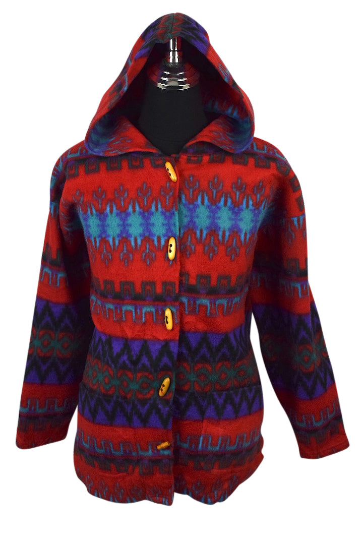 80s/90s Aztec Pattern Fleeced Jacket