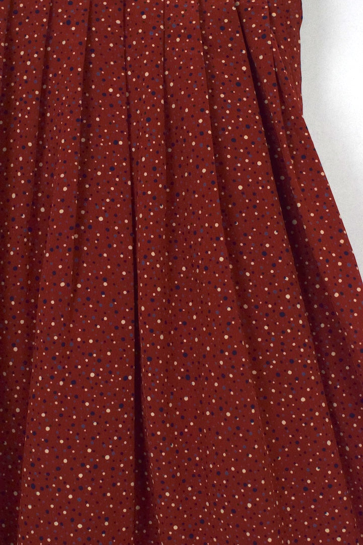 Red Pleated Skirt