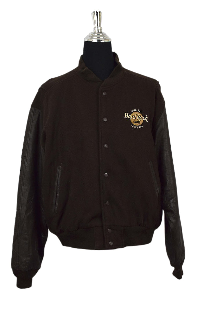 90s Hard Rock Cafe Toronto Letterman Bomber Jacket