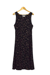 Black Floral Print Dress