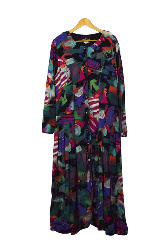 80s/90s Abstract Print Dress