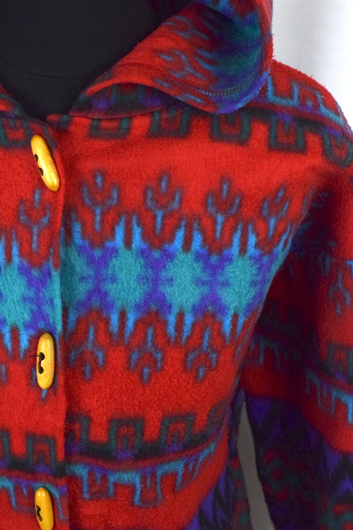 80s/90s Aztec Pattern Fleeced Jacket