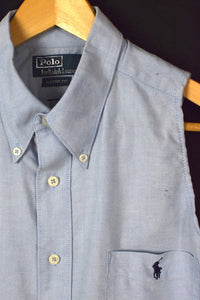 Reworked Cropped Sleeveless Ralph Lauren Brand Top