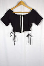 Load image into Gallery viewer, Reworked Adidas Brand Crop Top
