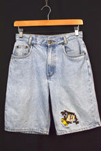 Load image into Gallery viewer, Kids Size Tasmanian Devil Denim Jorts
