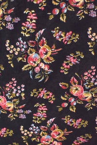 Black Sheer Floral Print Skirt