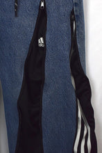 Load image into Gallery viewer, Reworked Adidas Brand Zip-Up Jeans
