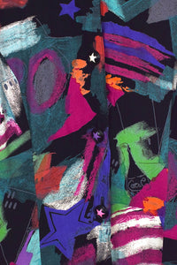 80s/90s Abstract Print Dress