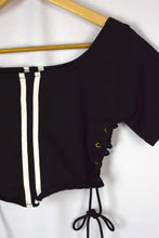 Load image into Gallery viewer, Reworked Adidas Brand Crop Top
