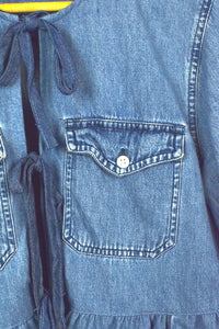 Reworked Denim Tie-Up Top