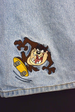 Load image into Gallery viewer, Kids Size Tasmanian Devil Denim Jorts
