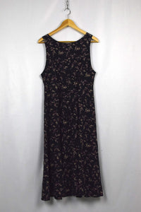 Black Floral Print Dress