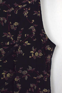 Black Floral Print Dress