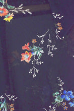 Load image into Gallery viewer, Black Sheer Floral Print Blouse
