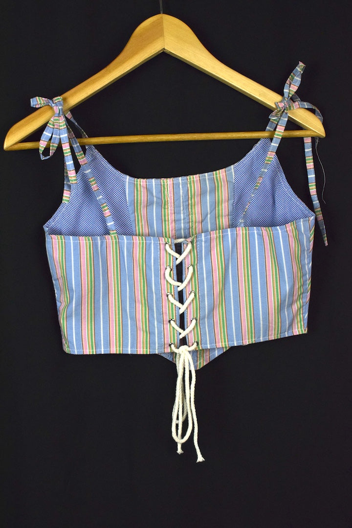 Reworked Ralph Lauren Brand Corset Style Top
