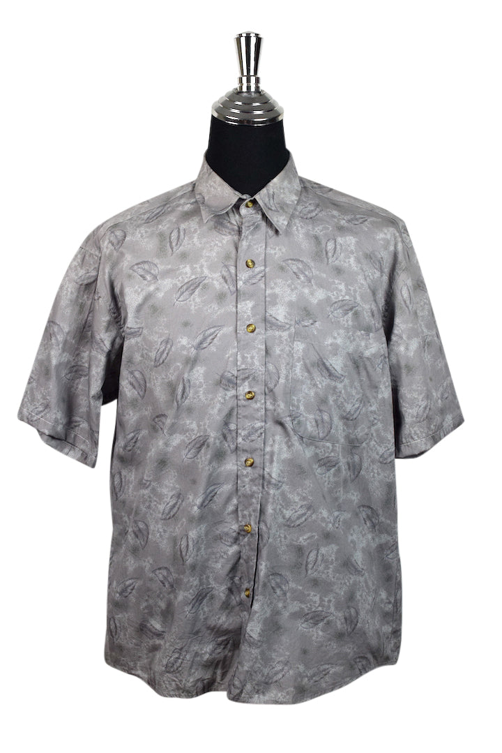 Grey Feather Print Shirt