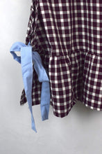 Load image into Gallery viewer, Reworked Checkered Baby Doll Top
