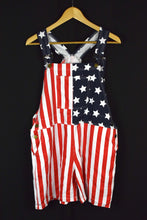 Load image into Gallery viewer, American Flag Denim Overalls
