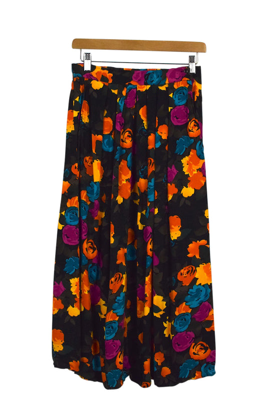Vibrant Floral Print Skirt
