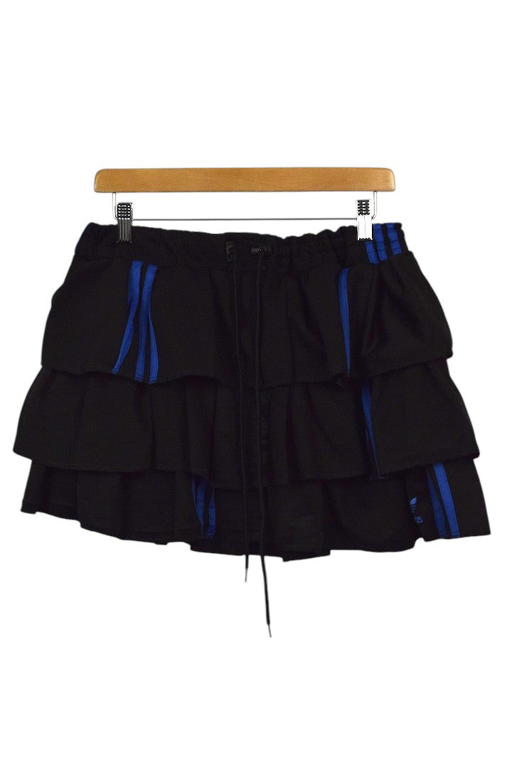 Reworked Adidas Brand Tiered Mini Skirt