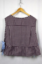 Load image into Gallery viewer, Reworked Checkered Baby Doll Top
