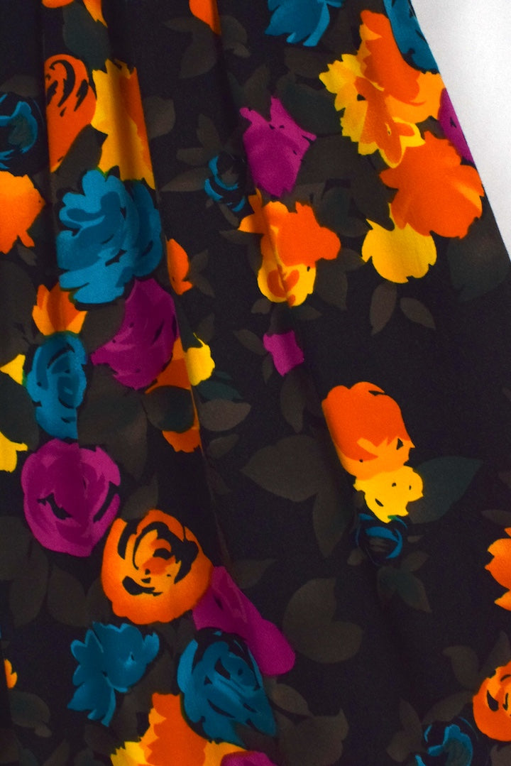 Vibrant Floral Print Skirt