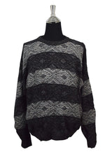 Load image into Gallery viewer, 80s/90s Grey Striped knitted Jumper
