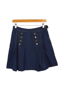 Denim Mini Swing Skirt