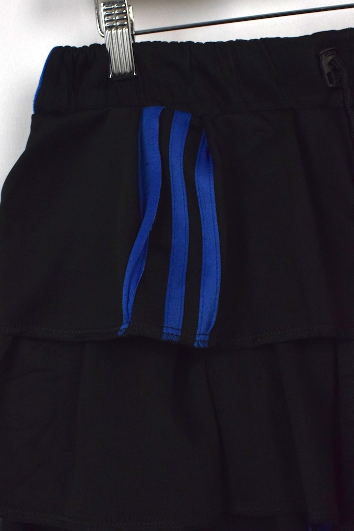 Reworked Adidas Brand Tiered Mini Skirt