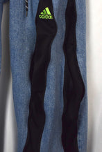 Load image into Gallery viewer, Reworked Adidas Brand Zip-Up Jeans
