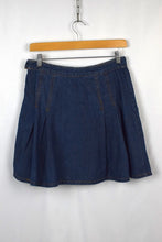 Load image into Gallery viewer, Denim Mini Swing Skirt
