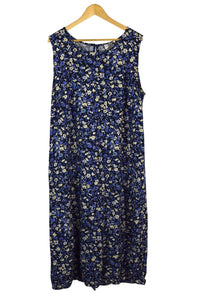 Blue Floral Print Dress