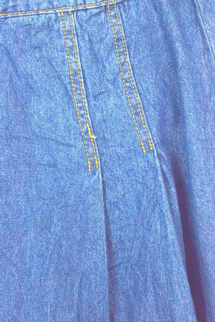 Denim Mini Swing Skirt