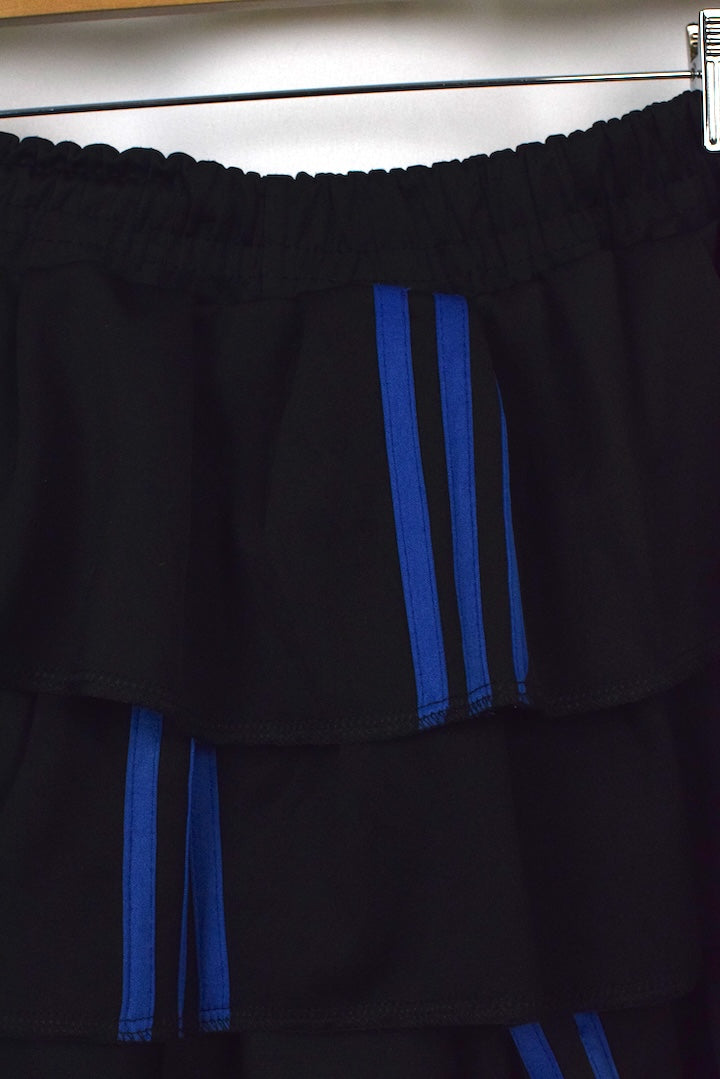 Reworked Adidas Brand Tiered Mini Skirt
