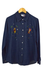 Load image into Gallery viewer, Christmas Winnie The Pooh Christmas Denim Top
